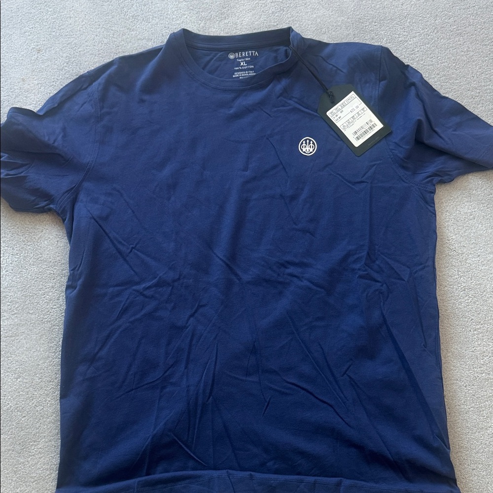 Beretta Men's Navy Blue Short Sleeve Tee